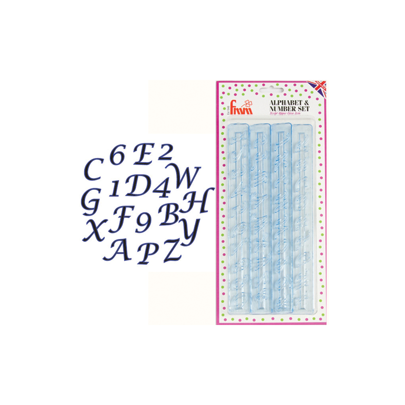 Set tagliapasta lettere dell'alfabeto maiuscolo piccole cakedesign