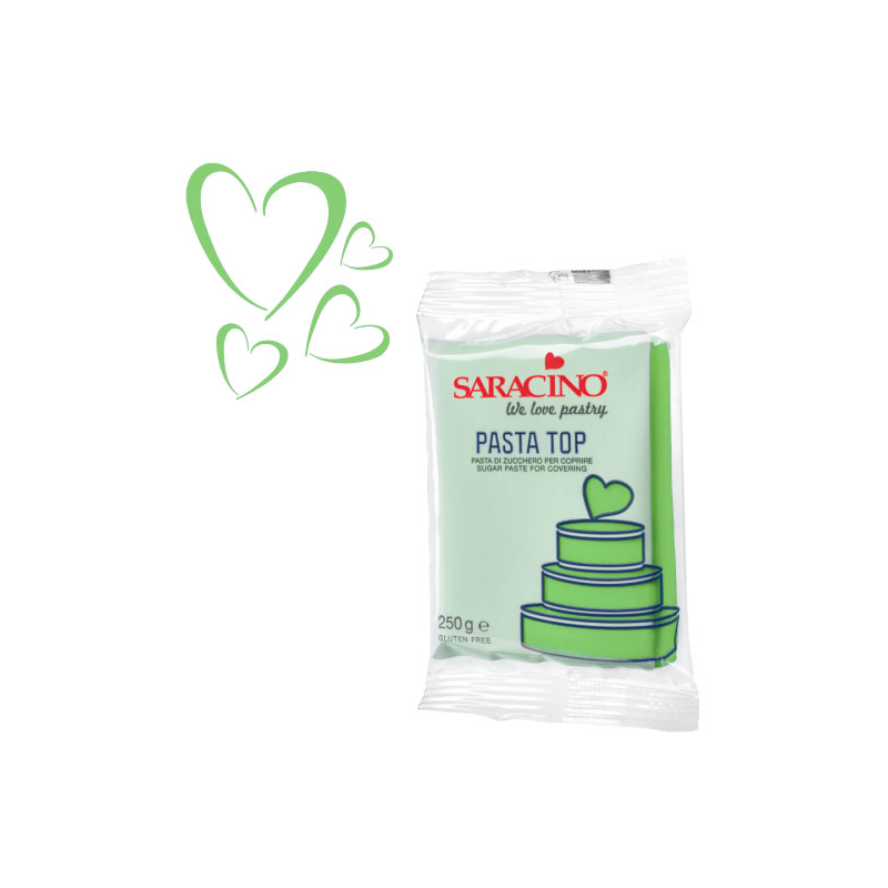 PASTA DI ZUCCHERO Saracino TOP VERDE CHIARO - Da copertura - 500g