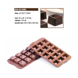 EASY CHOC - CUBO - 26x26 - h 18mm - Tot. 150 ml