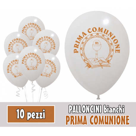 PALLONCINI PRIMA COMUNIONE - Pz.10 - ø cm.30