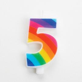 CANDELINA NUMERO 5 RAINBOW SCINTILLANTE