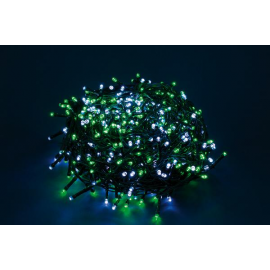 750 LED - LUCE VERDE/BIANCA 37,5 mt (Uso interno ed esterno / 8 giochi di luce) 37,5 mt