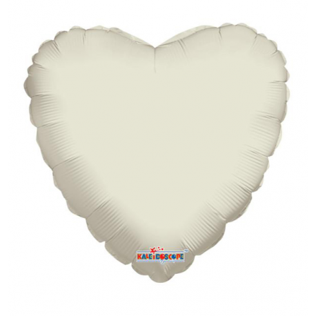 PALLONCINO MYLAR FOIL CUORE - AVORIO 46cm