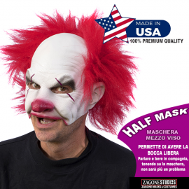 CREEP CLOWN - Maschera professionale in latex \\"HALF MASK\\"