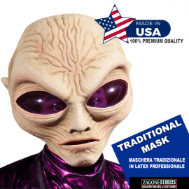 GREY ALIEN - Maschera professionale in latex \\"TRADITIONAL MASK\\"