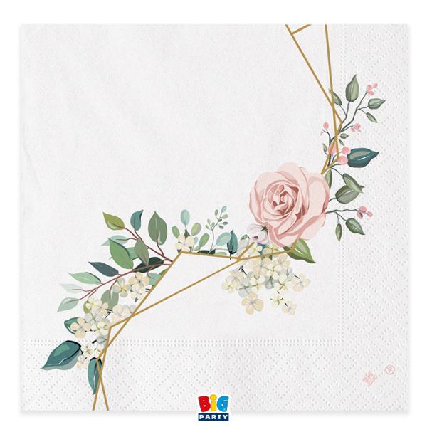 TOVAGLIOLI MATRIMONIO FLOREAL GEOMETRIC 33x33 PZ.20