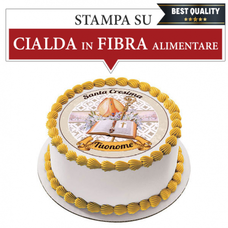 Cialda personalizzata LAUREA LEI tonda (stampa su fibra alimentare)