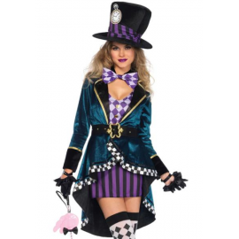 COSTUME CAPPELLAIA MATTA \\"DELIGHTFUL MAD HATTER\\" - Leg Avenue (taglia S)