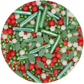 DECORAZIONI DI ZUCCHERO FUNCAKES SPRINKLE MEDLEY - HOLIDAY - 65G