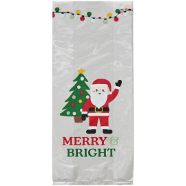 SACCHETTI WILTON \\"MERRY & BIRGHT\\" per dolci e biscotti 20 PZ. - 25x10cm