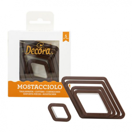 SET 5 TAGLIAPASTA ROMBI/MOSTACCIOLI