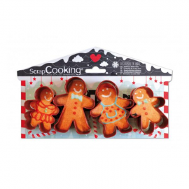 SET TAGLIABISCOTTI FAMIGLIA GINGERBREAD - 4 PZ.