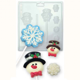 LOLLIPOP MOLD WINTER SNOW- Stampo per caramelle, cioccolatini o lecca lecca