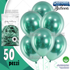 100 PALLONCINI 5 POLLICI VERDE CHIARO METALLIZZATO verdi