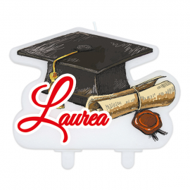 CANDELINA SAGOMATA LAUREA 11x9cm