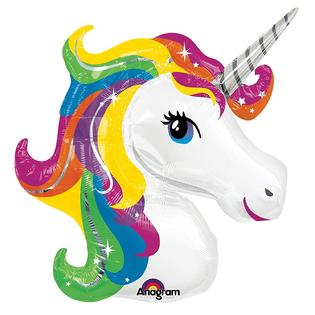 PALLONCINO UNICORNO RAINBOW - 83x73 cm