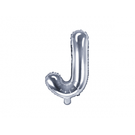 PALLONCINO PICCOLO MYLAR LETTERA "J" ARGENTO - 35cm