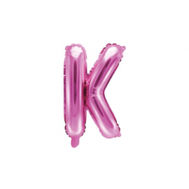 PALLONCINO PICCOLO MYLAR LETTERA "K" FUCSIA - 35cm