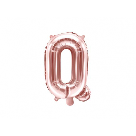 PALLONCINO PICCOLO MYLAR LETTERA \\"Q\\" ROSA GOLD - 35cm