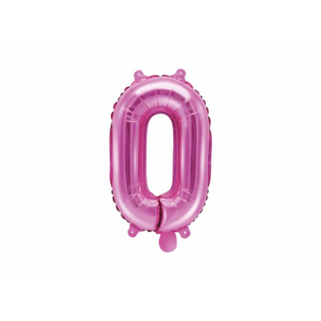 PALLONCINO PICCOLO MYLAR NUMERO 0 FUCSIA - 35cm